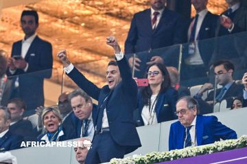 l’enthousiasme d’Emmanuel Macron pendant France-Maroc