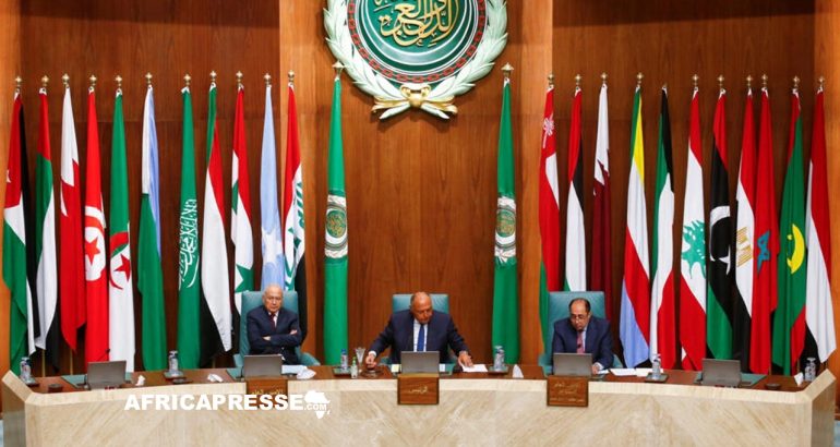 Réunion au siège de la Ligue arabe au Caire, le 7 mai 2023