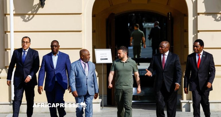 délégation des chefs d'État africains s'est d'abord rendue à Kiev