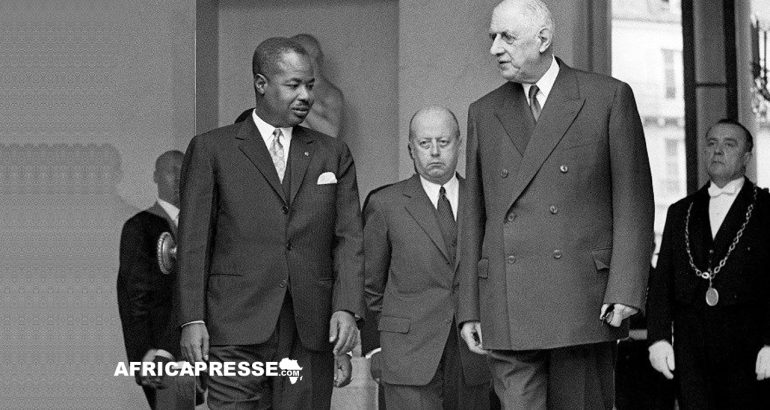 Ahmadou Ahidjo et Charles De Gaulle