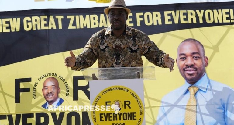 Le leader zimbabwéen de la la Coalition des citoyens pour le changement (CCC), Nelson Chamisa