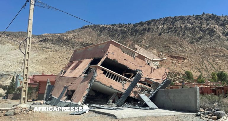 Maisons détruites entre Ouirgane et Amimiz