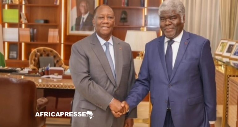 Alassane Ouattara et Robert Beugré Mambé