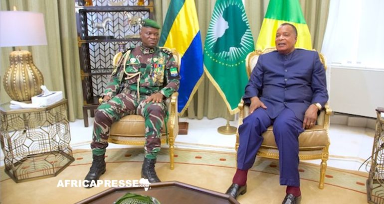Denis Sassou Nguesso et Brice Oligui