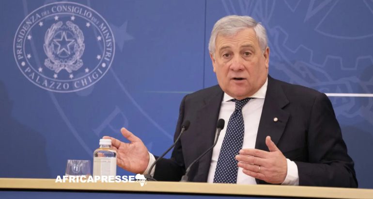 Le ministre des Affaires étrangères d'Italie, Antonio Tajani