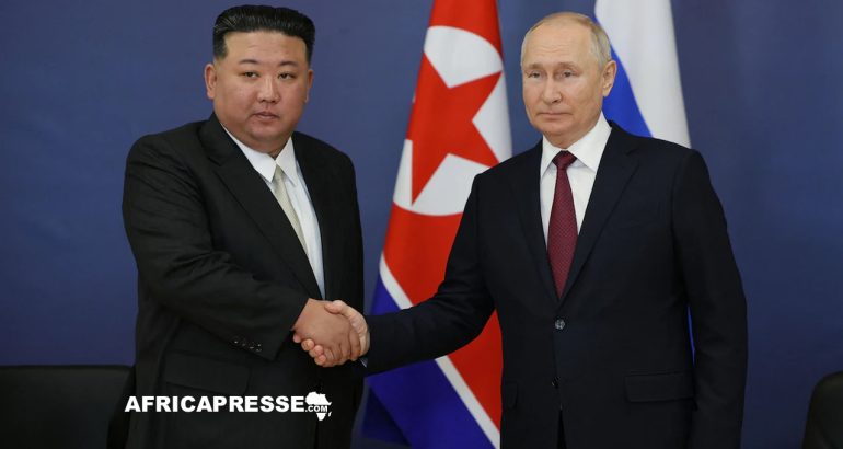 Kim Jung Un et Vladimir Poutine