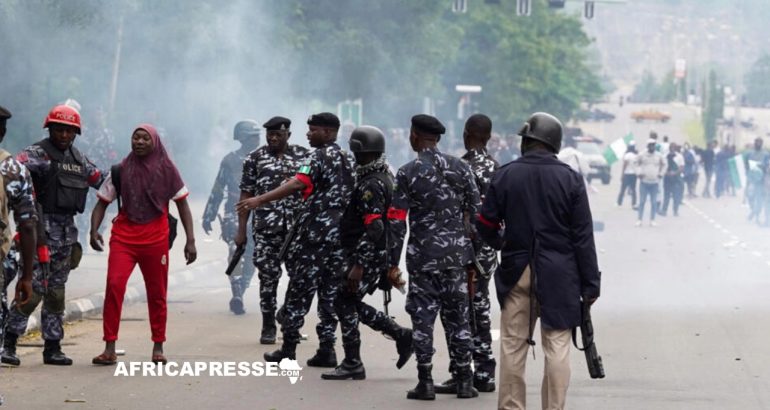 nigeria Abuja lors d'une manifestation