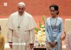 Vatican : Le pape François propose l’asile à Aung San Suu Kyi, ex-dirigeante birmane emprisonnée