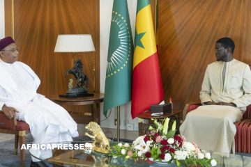 Le président sénégalais Bassirou Diomaye Faye rencontre l’ancien président nigérien Mahamadou Issoufou pour discuter de la sécurité