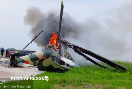 RDC :  Crash d’un hélicoptère militaire à Kinshasa, aucun survivant