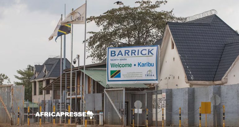 Mines d'or de Barrick Gold a North Mara, en Tanzanie.