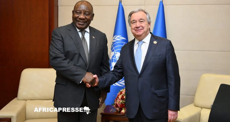 Cyril Ramaphosa et Antonio Guterres définissent les priorités pour la présidence du G20