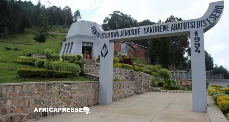 Entrée du mémorial du massacre de Bisesero au Rwanda