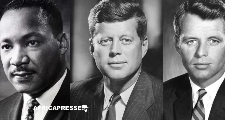 Martin Luther King, John Fitzgerald Kennedy et Robert Francis Kennedy