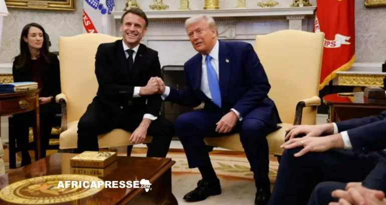 Trump et Macron : Une rencontre en marge des divergences sur l’Ukraine, mais un désir commun de paix Emmnauel Macron et Donald Trump