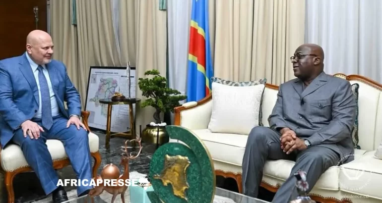 Conflit en RDC : Le procureur de la CPI à Kinshasa, appelle à témoigner contre les crimes du M23 et du Rwanda Karim Khan et Félix Tshisekedi