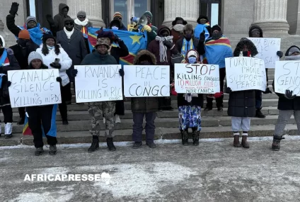 Canada : La diaspora congolaise de Winnipeg manifeste contre les massacres meurtriers dans l’Est de la RDC