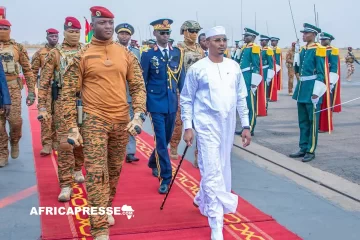 Le président tchadien Mahamat Idriss Déby en visite au Burkina Faso Le président tchadien Mahamat Idriss Déby en visite au Burkina Faso