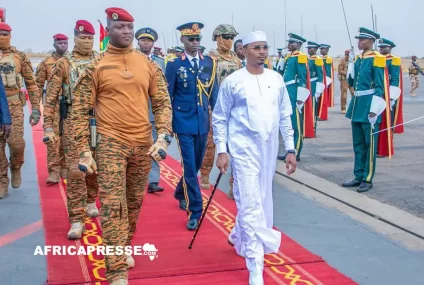 Le président tchadien Mahamat Idriss Déby en visite au Burkina Faso
