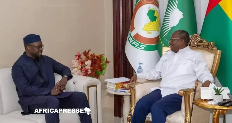 Ousmane Sonko et Umaro Sissoco Embaló