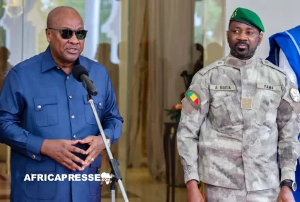 Visite de John Dramani Mahama au Mali : Un message clé de la CEDEAO pour l’Alliance des États du Sahel