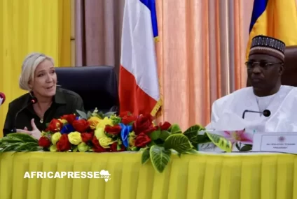 Tchad : Marine Le Pen après sa rencontre avec le président Idriss Déby, a visité l’Assemblée nationale