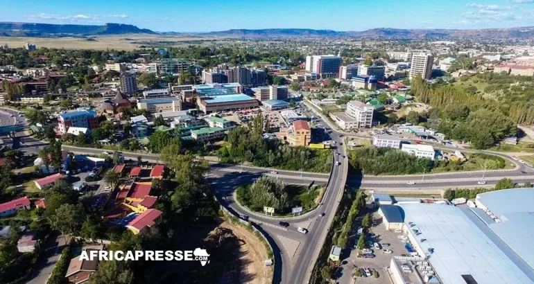 Une vue de Maseru au Lesotho
