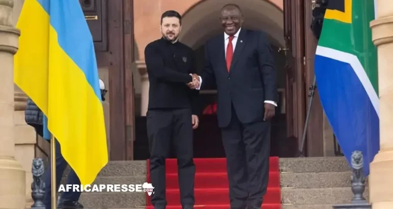 Volodymyr Zelensky et Cyril Ramaphosa