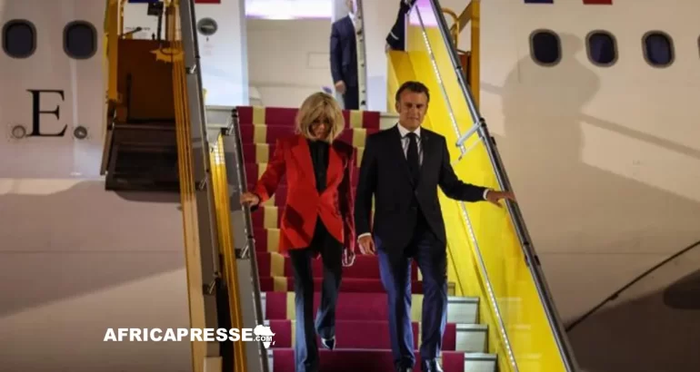 Brigitte et Emmanuel Macron.