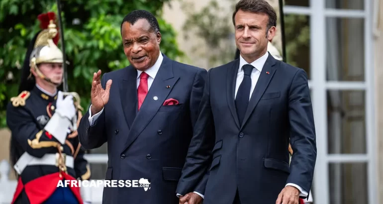 Denis Sassou Nguesso et Emmanuel Macron