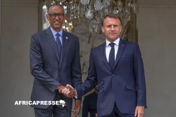 Le président rwandais Paul Kagame reçu par Emmanuel Macron à Paris Le président rwandais Paul Kagame reçu par Emmanuel Macron à Paris