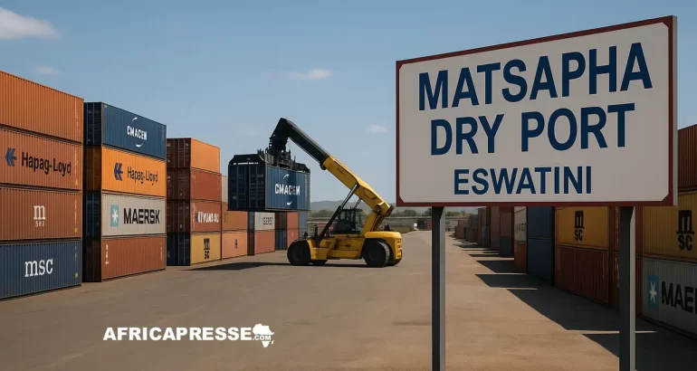 port sec de Matsapha en Eswatini - Image générée par l'IA