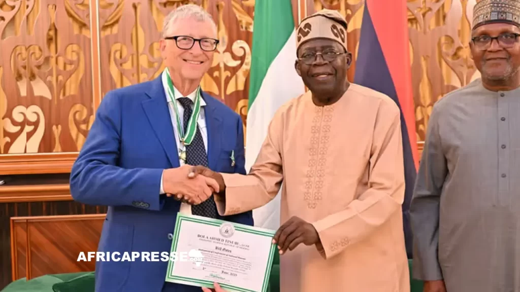Le Nigeria distingue Bill Gates pour son engagement en faveur du développement