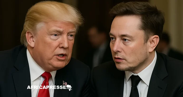 «Il est devenu fou», «quelle ingratitude»: Donald Trump et Elon Musk se déchirent sur la place publique Donald Trump et Elon Musk. Image générée par l'IA