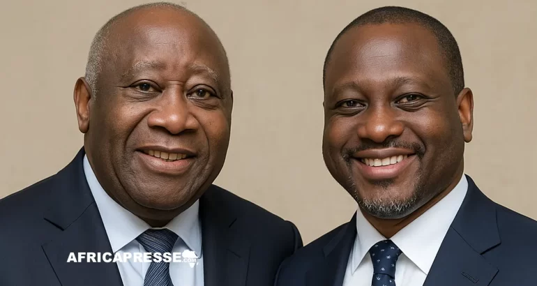 Laurent Gbagbo et Guillaume Soro
