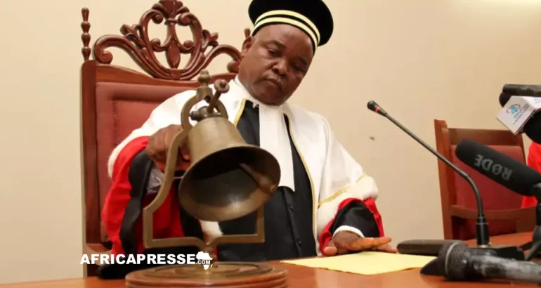 Le magistrat de la Cour pénale spéciale (CPS) en Centrafrique, Michel Landry Louanga, président de l'institution