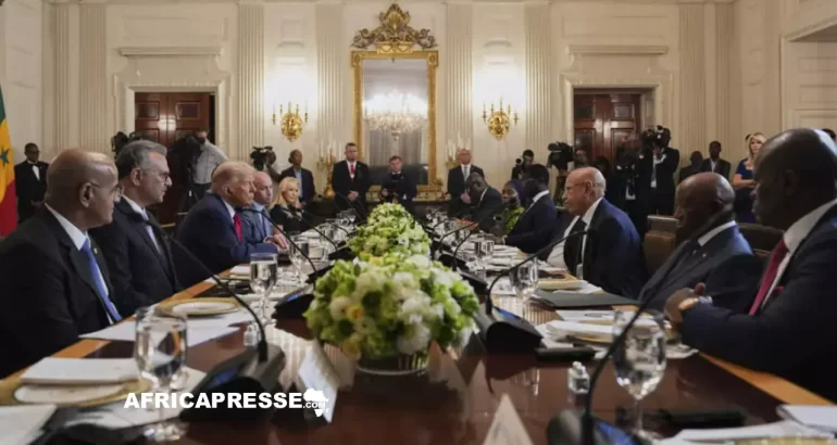 Donald Trump a réuni à la Maison Blanche Bassirou Diomaye Faye, Umaro Sissoco Embalo, Brice Oligui Nguema, Joseph Boakai et Mohamed Ould Ghazouani