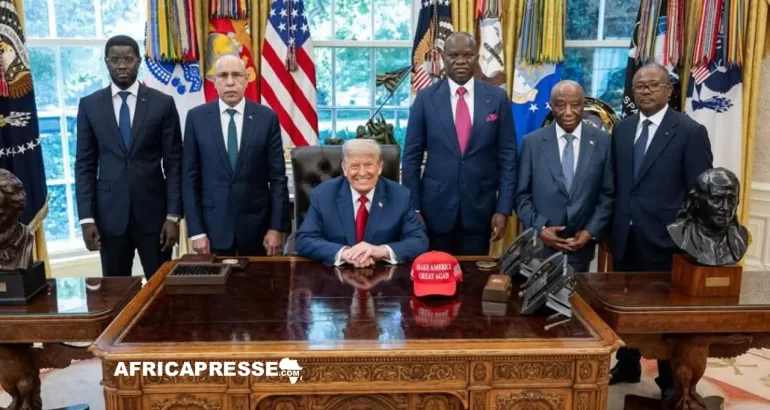 Washington tend la main à l’Afrique : Trump réunit cinq chefs d’État pour refonder les liens Donald Trump a réuni cinq présidents africains à la Maison-Blanche
