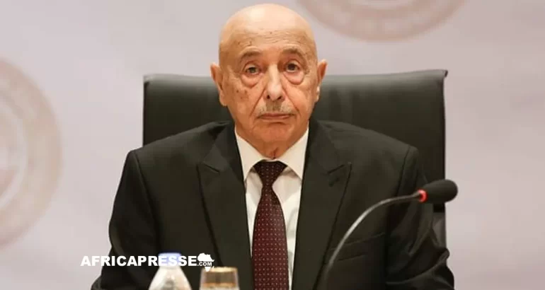 Course contre la montre en Libye pour sortir de l’impasse politique Le chef du Parlement libyen, Aguila Saleh