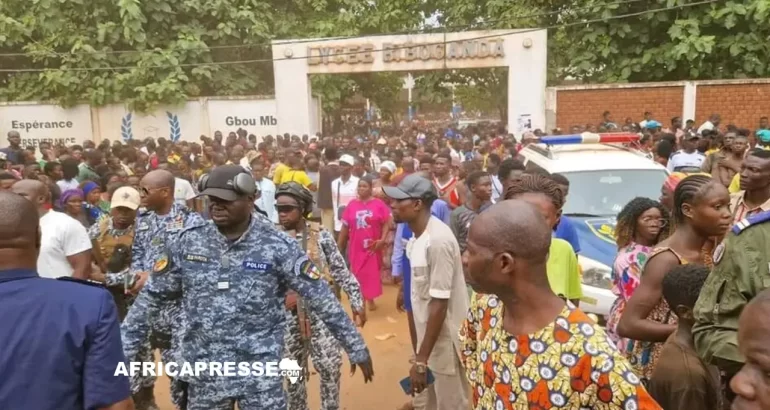 Centrafrique : après le drame du lycée Boganda, les examens reprennent dans des centres sécurisés Lycée Barthélémy Boganda à Bangui