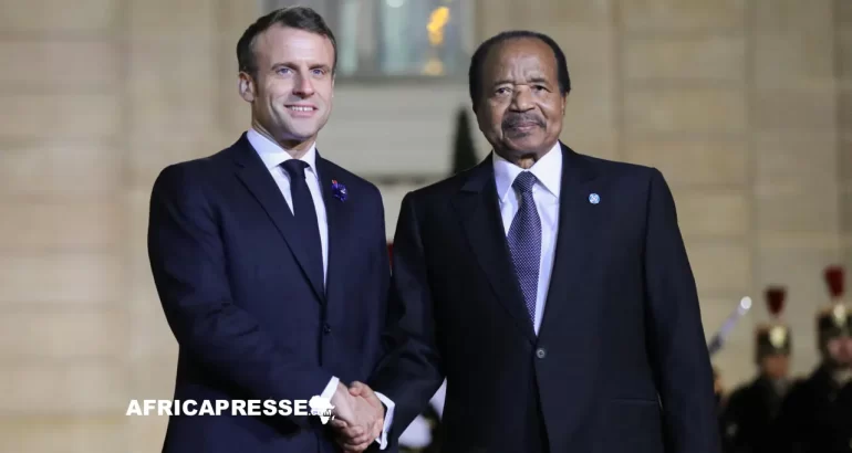 Emmanuel Macron reconnaît officiellement les responsabilités de la France dans la répression violente au Cameroun avant et après 1960 Emmanuel Macron et Paul Biya