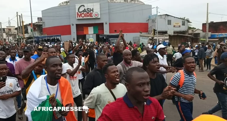 Marche de l’opposition à Yopougon en Côte d'Ivoire