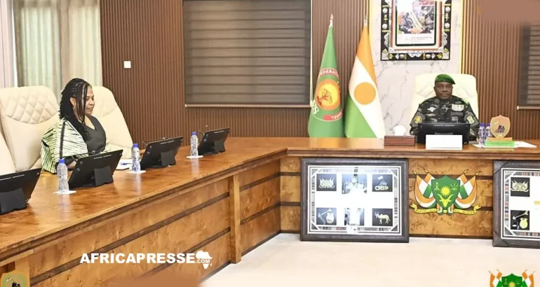 Nathalie Yamb et le Président nigérien, Abdourahamane Tiani