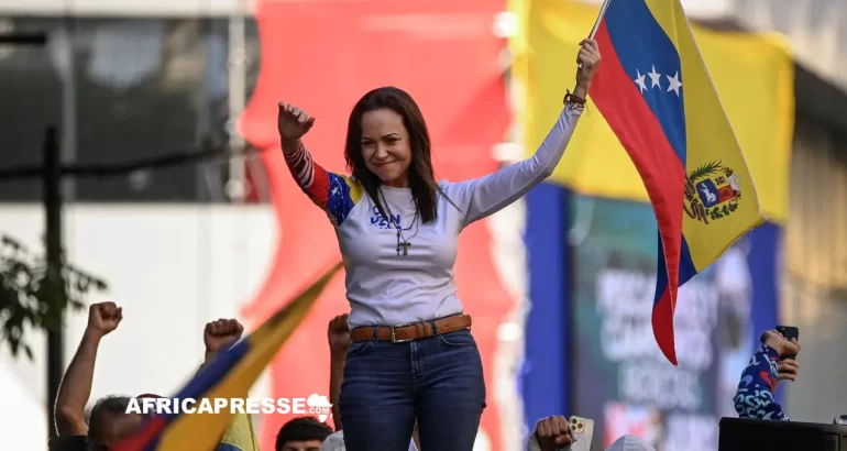 Maria Corina Machado, opposante vénézuélienne, lauréate du prix Nobel de la paix 2025 Maria Corina Machado