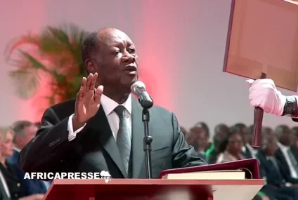 Alassane Ouattara prête serment pour un 4e mandat