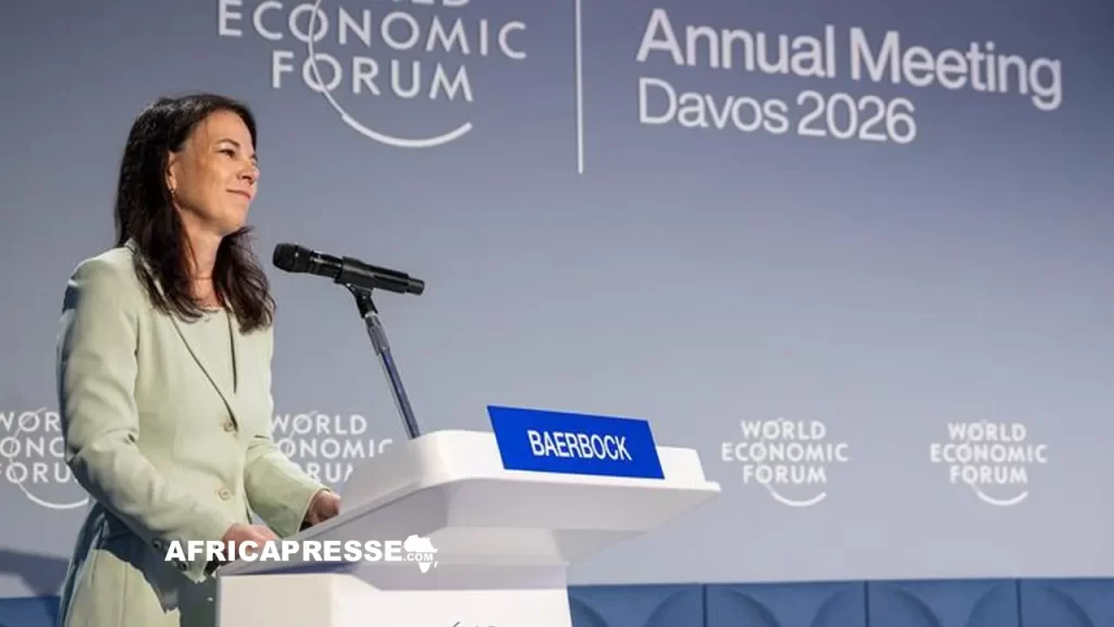 Présidente de l'Assemblée générale des Nations Unies, Annalena Baerbock a Davos