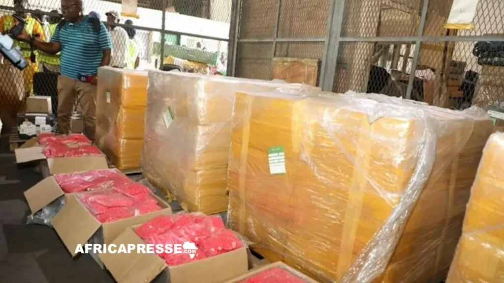 Saisie record de 2,5 tonnes de cocaine et de tramadol à l'aeroport international de Douala au Cameroun
