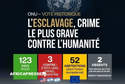 Bénin et Madagascar absents, l’Occident se dérobe : derrière le vote onusien, l’embarras persistant face à la mémoire de l’esclavage