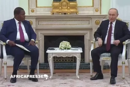 À Moscou, Poutine et Touadéra renforcent leur partenariat autour de l’énergie, de la sécurité et de l’aide humanitaire