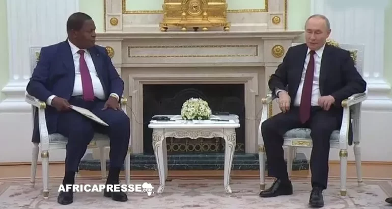 À Moscou, Poutine et Touadéra renforcent leur partenariat autour de l’énergie, de la sécurité et de l’aide humanitaire